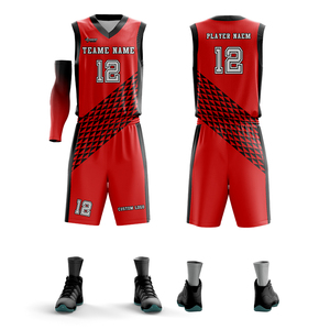 Vêtements de basket-ball en sublimation en gros, maillot de sport, logo d'équipe personnalisé, numéro, uniforme de basket-ball - Product Image 3