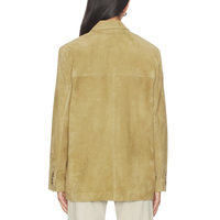 Chaqueta Blazer Casual de Punto Personalizada para Mujer, Larga, Cierre de un Solo Botón, Cuello Camisero, Bolsillos, Ecológica, de Secado Rápido, ODM