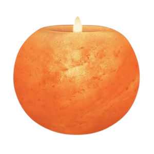 Hand Carved Himalayan <b>Pink</b> Salt Crystal <b>Candle</b> Holder Durable Custom Size Natural Crafts for Home Decor and Wellness Ambience - Product Image 2