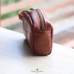 Meilleur sac à cosmétiques en cuir de vachette véritable produit de qualité supérieure Organisateur de maquillage compact, durable et élégant d'Indonésie - Product Image 5