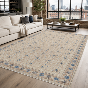Tapis lavable Netline Home Grand Border Off White Heritage - Product Image 1