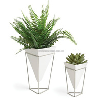 HOME pots de fleurs décoratifs nodic grands pots de fleurs ronds dorés pots d'intérieur argentés pour arbre plante artificielle
