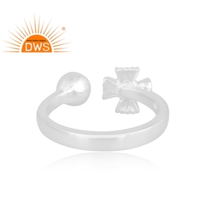 Hot Selling Fine Sterling Silver Natural Iolite Gemstone <b>Adjustable</b> <b>Ring</b> for Wedding & Party Trendy Custom Jewelry - Product Image 4