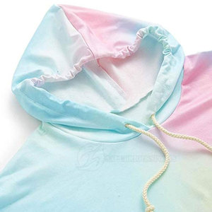 Sweat-shirts à capuche pour femmes en molleton 100% coton, doublés, tie-dye, service OEM, faible MOQ, grandes tailles, hiver, séchage rapide, coupe-vent - Product Image 5