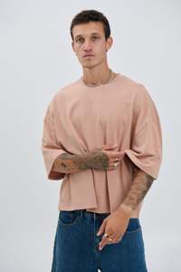 Ropa de calle de moda urbana OEM para hombre 100% algodón Boxy Fit Drop Shoulder recortada longitud personalizada 3D Puff impresión camisetas para hombre - Product Image 5