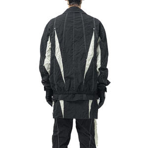 Chaqueta de PU Estilo Y2K para Hombre, con Parches Bordados, Logotipo Personalizado, Estilo Urbano, Hip Hop, Gótico, Chaqueta Bomber Lineal de Invierno - Product Image 6