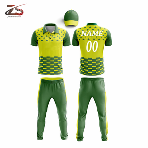 <b>Cricket</b> Uniform Breathable Short Sleeve 100% Polyester High-quality Sublimation Printed Customizable OEM Made in Pakistan - Product Image 5