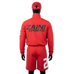 Conjunto Corto Deportivo Rojo Transpirable de Poliéster de Calidad para Hombre con Corte de Paneles y Logotipo Personalizado, Conjunto Corto Deportivo de Talla Grande - Product Image 2