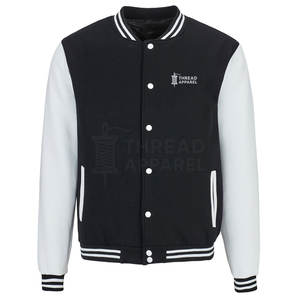 Venta al por mayor chaqueta de hombre personalizada Varsity de secado rápido transpirable de alta calidad diseño de cuello levantado para invierno uso al aire libre tamaño personalizado - Product Image 1