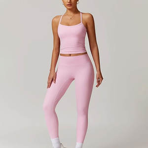 Tenue de short de yoga solide pour femmes veste à col quart taille haute coupe ajustée respirant équipement de sport anti-transpiration Logo avant - Product Image 6
