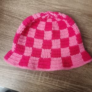 Sombrero de Ganchillo Personalizado para Mujer, Estilo Europeo Americano, a Cuadros, para el Sol, Tejido a Mano, para Uso Diario, Fiestas, Actividades al Aire Libre, de Hilo de Algodón y Lino - Product Image 2