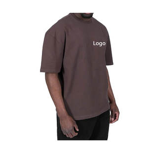 T-shirts pour hommes en coton lourd surdimensionnés, prix de gros bon marché, logo personnalisé, impression graphique de haute qualité, style vintage - Product Image 6