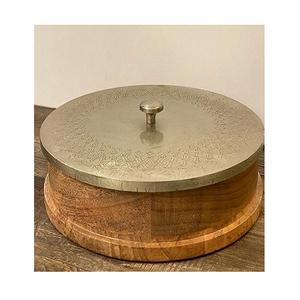 Juego de 2 servidores de frutos secos de acero inoxidable con tapa, vajilla redonda para servir frutos secos y dulces, para proveedores mayoristas - Product Image 6