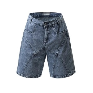 Custom <b>Vintage</b> Acid Wash Summer Denim <b>Shorts</b> for <b>Men</b> Wholesale Plus Size Streetwear Knee Length Plain Design - Product Image 1