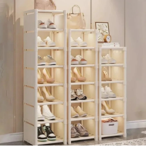 Durevole moderno scarpiera Cabinet convertibile ed estensibile materiale PP per la casa soggiorno mobili impilabili - Product Image 1