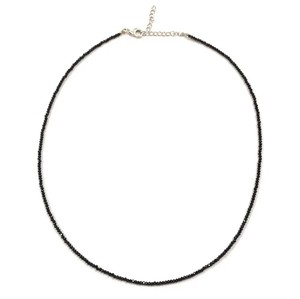 Collier de perles de pierres précieuses à facettes en spinelle noire naturelle de 2mm avec fermoir en argent Dernier cadeau de conception tendance pour ses femmes en ligne 2025 - Product Image 2