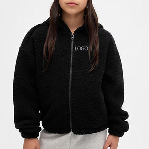 Sudadera con Capucha de Tela Sherpa para Niñas, Ultra Suave y Cálida, Esencial para el Invierno, con Manga Larga, Precio de Fábrica para Compradores al por Mayor, Diseño de Alta Calidad - Product Image 1