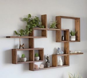 Tentures murales artistiques abstraites fabriquées à la main à partir de tissu métallique MDF et bois pour une décoration intérieure créative et unique - Product Image 5