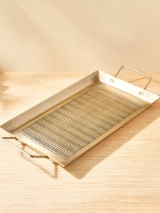 Wholesale Luxury Metal <b>Gold</b> <b>Tray</b> with Handle For Restaurant Hotel Wedding & Party Use in Low Price - Product Image 2