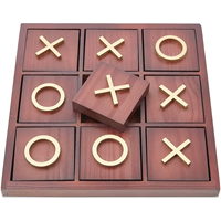 Jeu de puzzle en bois éducatif Tic Tac Toe pour enfants, apprentissage précoce, développement des compétences, développement de la logique et jeu sans écran