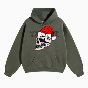 Unisex Graphic Skull Print <b>Hoodie</b> Oversized <b>Fleece</b> Pullover Streetwear Casual Winter <b>Hoodie</b> for Wholesale - Product Image 4