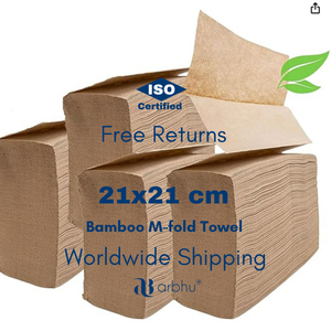 Tre M Gấp khăn giấy phân hủy sinh học & bền vững chưa tẩy trắng tre mô nhựa miễn phí bao bì EcoFriendly mô giấy - Product Image 1