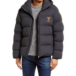 OEM Custom Lightweight Woolen Bubble Puffer <b>Jacket</b> for Men Breathable Hooded <b>Pattern</b> Decoration for Winter Wholesale Price - Product Image 1