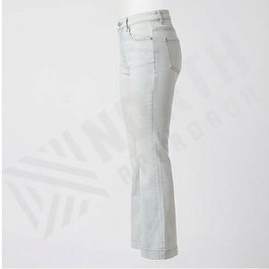 Factory Outlet <b>Women</b> <b>Jeans</b> Pant Cotton Low MOQ Wholesale Price XL Size Logo Decoration Summer Winter Seasons Premium Trousers - Product Image 3
