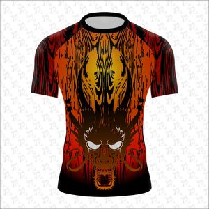 Rash Guard BJJ secado rápido Jiu Jitsu Rash Guard color personalizado transpirable manga corta MMA Rash Guard para hombre OEM personalizado - Product Image 3