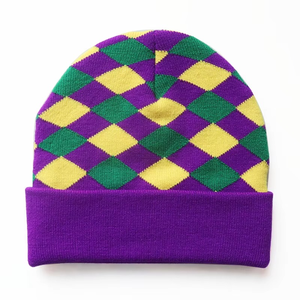 Qualité supérieure Top Vente Rue Hiver Porter Bon Matériel Casquette De Glace Bonnet Tricoté Bonnet Chaud Blocs De Couleur Bonnets - Product Image 5