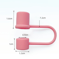 Protège-pailles en silicone personnalisé, réutilisable, couleur unie, compatible avec les pailles de 8 mm et 10 mm, antidérapant, accessoire portable pour boissons