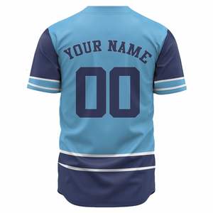 Personalizado de los hombres de poliéster transpirable béisbol Softball Jersey sublimación botón bordado impresión uniforme en blanco para - Product Image 2