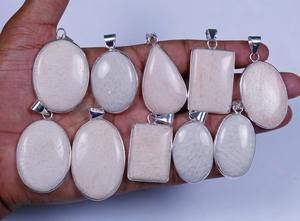 Oferta de Navidad: Increíble Amazonita Blanca Natural de Alta Calidad, Gema Suelta con Bisel Plateado, Joyería de Moda - Product Image 6