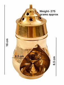 Dernière conception Inde Laiton Dhoop Dani Bakhoor Titulaire Loban Brûleur Porte-encens pour la maison, les bureaux et les temples - Product Image 2