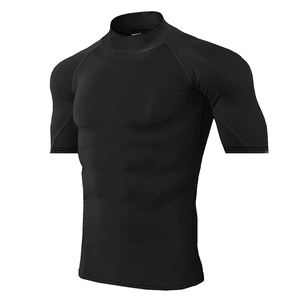 T-shirt de gym personnalisé pour hommes haut d'entraînement surdimensionné séchage rapide évacuation de l'humidité polyester fitness entraînement musculation vêtements de compression - Product Image 6