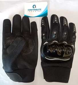 Gants de moto en cuir véritable haute protection Gants de vélo respirants et sûrs - Product Image 1