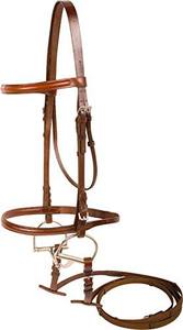 Brida Inglesa para Caballo Grande, Reutilizable, Color Marrón y Negro, Cosida por ARMANDIOUS INDUSTRIES - Product Image 5