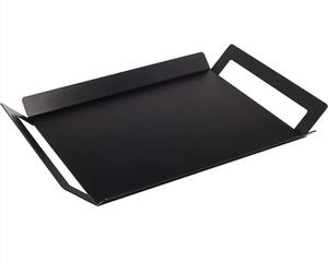 Plateau de service en tôle de fer noir de taille personnalisée pour l'hôtel et le restaurant Plateau de service alimentaire en métal durable - Product Image 3