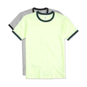 Cómodas y transpirables de talla grande para otoño, camisetas con timbre para mujer, 100% algodón, cuello en contraste, OEM, Color y tamaño personalizados, pedidos al por mayor - Product Image 5