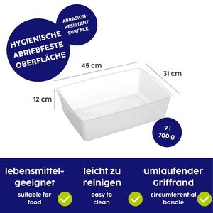 ORNAMIN Schuer-<b>Container</b> M-9L Plastic Food Grade <b>Stackable</b> Dishwasher Safe BPA Free Commercial Use <b>Storage</b> Bin - Product Image 2