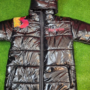 Chaqueta acolchada de Naylon brillante personalizada de alta calidad con logotipo bordado y relleno interior de algodón pesado - Product Image 1