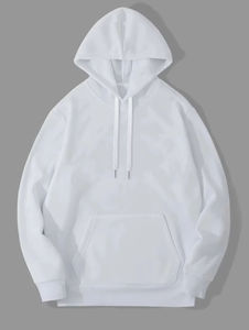 Unisex Korean Style Cotton Plain Hoodies Men's Women's Plus Size Winter Cropped Custom <b>Black</b> Color Front Print-Direct - Product Image 6