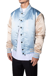 Blouson aviateur en satin personnalisé avec logo personnalisé nouvelle mode veste en satin respirant brodé pour hommes - Product Image 5