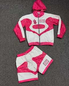 Ensemble de 2 pièces de coupe-vent imperméable en polyester à fermeture éclair intégrale personnalisé de haute qualité Survêtements d'entraînement en nylon - Product Image 1