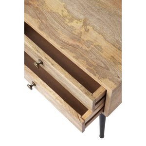 Handcrafted Solid <b>Wood</b> Side <b>Table</b> Beside <b>Table</b> with Storage Shelf - Elegant <b>Rustic</b> Design for Home and Office - Product Image 2