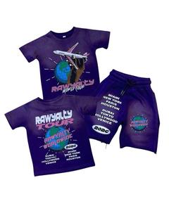 Ensemble de shorts pour hommes vintage délavés à l'acide, style streetwear, respirant, confortable, impression numérique, 100% coton - Product Image 6