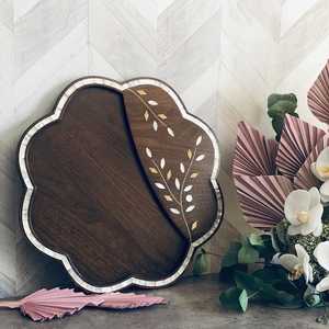 Premium Decorative Chocolate and Snack Holder for Eid, Ramadan, and Festive Handcrafted Serving Tray with Mother of Pearl Inlay - Product Image 5