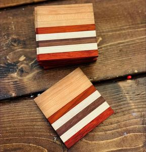 Classic Handmade Eco-Friendly Durable Wooden <b>Drink</b> <b>Coasters</b> Natural Solid Wood Tea Coffee <b>Coaster</b> Set Heat Resistant Dining - Product Image 6