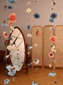 Décoration indienne fleur artificielle bricolage plafond fleur ensemble fleur flottante tenture murale toile de fond pour mariage/anniversaire lot en vrac - Product Image 2