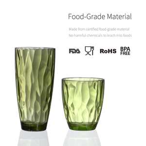 Holar-vaso de plástico para fiesta al aire libre, vaso alto de Onda Verde irrompible, hecho en Taiwán - Product Image 3